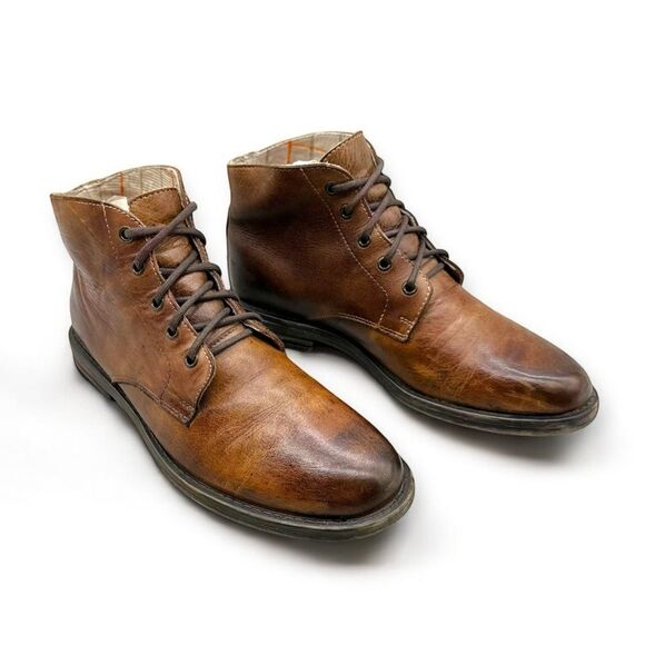 Men's Bed Stu Bradley Rustic Brown Leather Oxford Mid Boots Sz: 8.5 - Picture 2 of 12